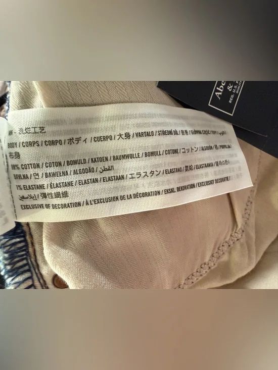 Abercrombie & Fitch Curve Love Dad Shorts High Rise Distressed Denim Size 37 NWT - Picture 10 of 11